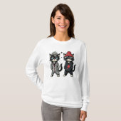 T-shirt Chat noir mignon (Devant entier)