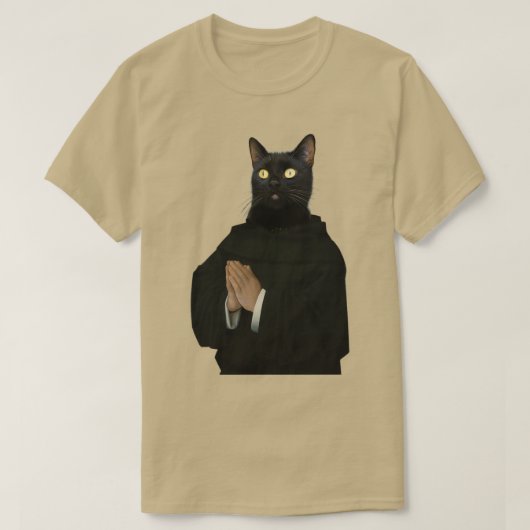 T-shirt Chat noir mignon Distinguez les animaux de compagn (Design devant)