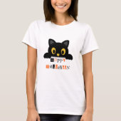 T-shirt Chat noir mignon Halloween (Devant)