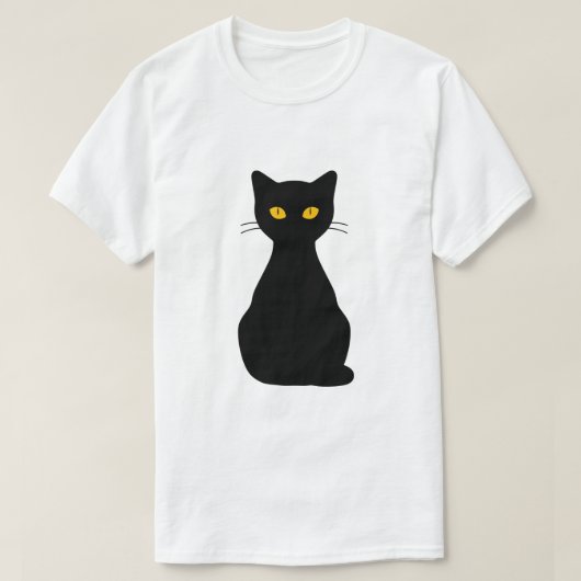 T-shirt Chat Noir Minimaliste (Design devant)