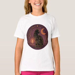 T-shirt Chat noir mystique céleste sorcière Halloween goth