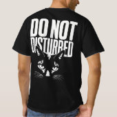 T-Shirt Chat Noir NE PAS DÉRANGER | Graphique pour (Dos)