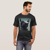 T-shirt Chat Noir Pêche Papillon (Devant entier)