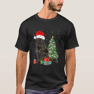T-shirt Chat Noir Père Noël Se Passe Dans Les Lumières De