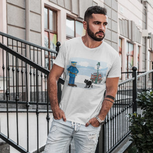 T-shirt Chat noir porte-malheur Policier et Accident