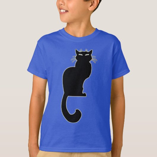 T-shirt Chat Noir pour enfant Chat biologique Tee (Devant)