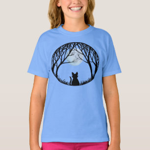 T-shirt Chat Noir pour enfant Chat Éffrayant Chat 