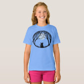 T-shirt Chat Noir pour enfant Chat Éffrayant Chat (Devant entier)