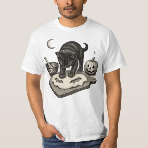 T-shirt Chat noir pour la pâtisserie d'Halloween