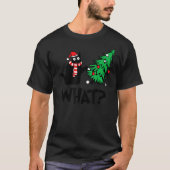 T-shirt Chat Noir Poussant Arbre De Noël Sur Chat Ce (Devant)