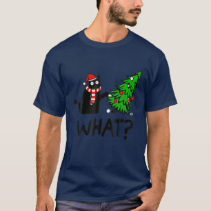 T-shirt Chat Noir Quel Noël, Noël Drôle
