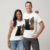 T-shirt Chat noir qui décroche (Unisexe)