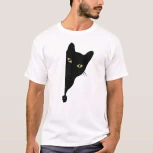 T-shirt Chat Noir qui Épie
