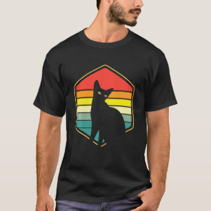 T-shirt Chat Noir Rétro Vintage, Chat Noir