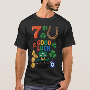 T-shirt Chat noir sarcastique et charmes porte-bonheur
