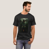 T-shirt Chat noir selfie avec dragon drôle (Devant entier)