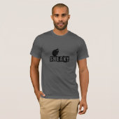 T-shirt chat noir sournois (Devant entier)