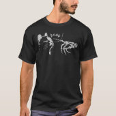 T-shirt Chat Noir Squelette Main Boop Sur Un Chat Nez Drôl (Devant)