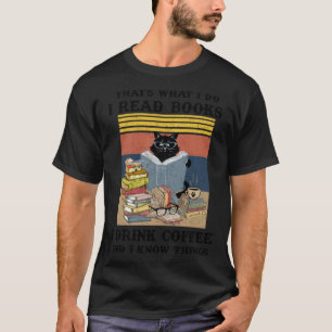 T-shirt Chat noir Thatu2019s Ce que je fais Je lis des liv