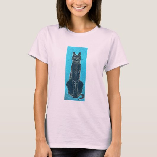 T-shirt Chat noir Vintage (Devant)