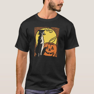 T-shirt Chat noir vintage et chemise de Jack O'Lantern