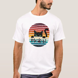 T-shirt Chat noir vintage Pékin Meow Chat Maman Chat Lady
