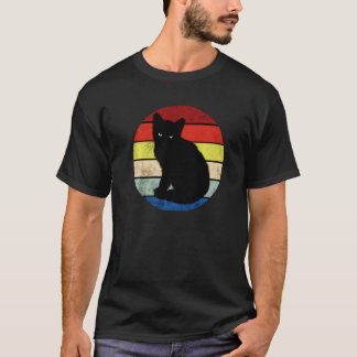 T-shirt Chat noir Vintage rétro