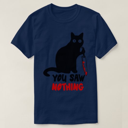 T-shirt Chat Noir Vous N'Avez Rien Vu (Design devant)