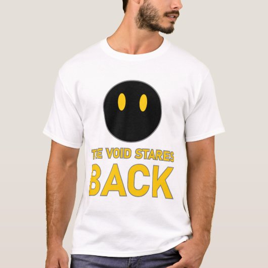 T-shirt Chat Noir Yeux Vides Le Vide Vous Regarde (Devant)