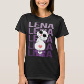 T-shirt Chat - Nom Lena (Devant)