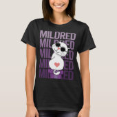 T-shirt Chat - Nom Mildred (Devant)