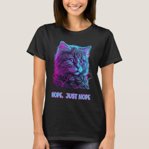 T-shirt Chat non juste non retrowave ragdoll écoute mus