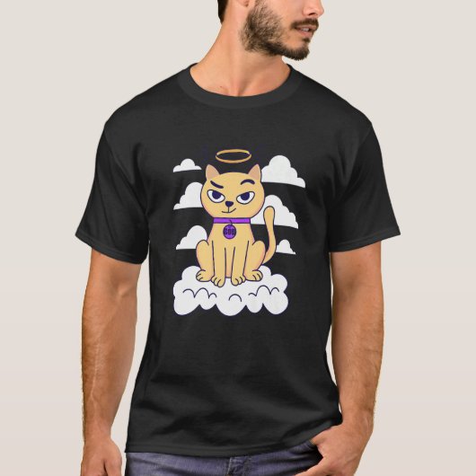 T-shirt chat nuages dieu mignon (Devant)