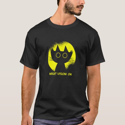 T-shirt Chat Obscurité Lui Chat (Devant)
