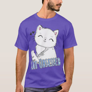 T-shirt Chat Obsédé Coeur mignon