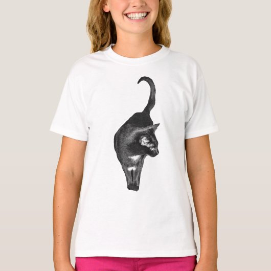 T-shirt Chat ombré sur catwalk (Devant)