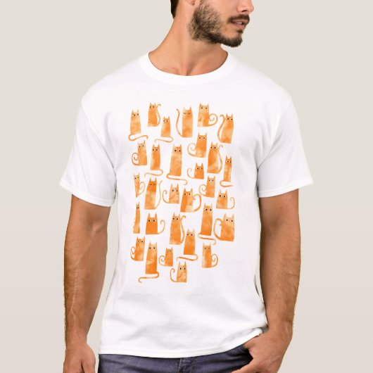 T-shirt Chat orange (Devant)
