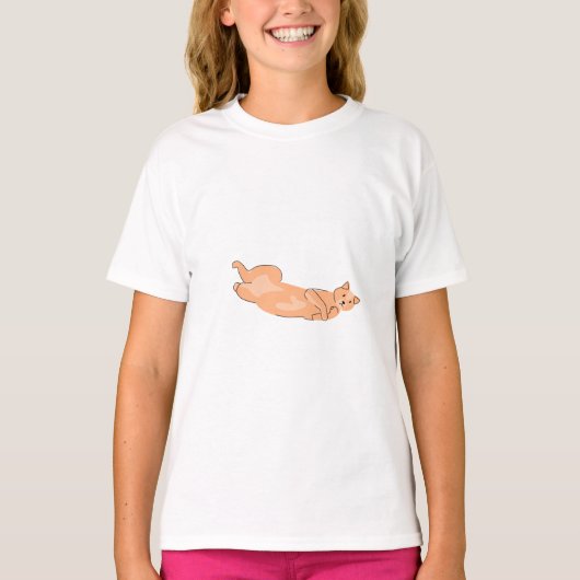 T-shirt Chat orange (Devant)
