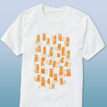 T-shirt Chat orange<br><div class="desc">Joli petit chats au gingembre orange aquarelle,  parfait pour les amoureux des animaux. Art original de Nic Squirrell.</div>