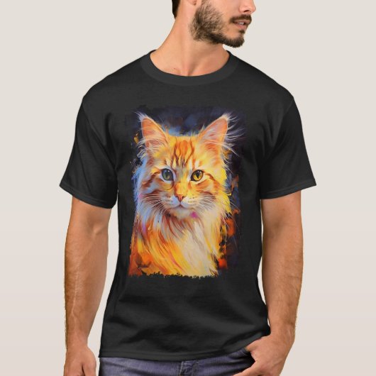 T-shirt Chat orange (Devant)