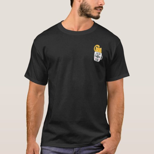 T-shirt Chat orange café mignon (Devant)