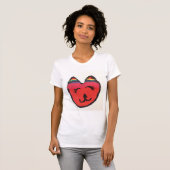 T-shirt chat orange cool (Devant entier)