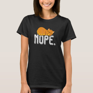 T-shirt Chat orange gingembre errant mignon endormi animal