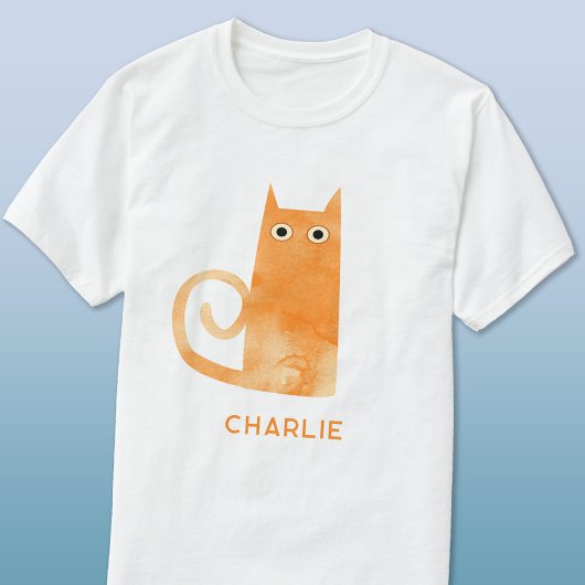 T-shirt Chat orange personnalisé
