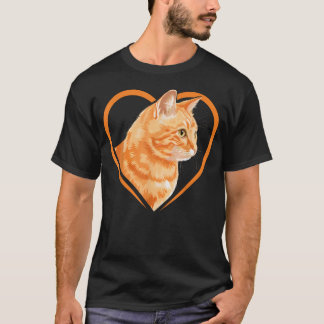 T-shirt Chat Orange Tigré Orange
