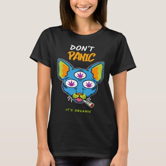 T-shirt Chat Organique Herbe (Devant)