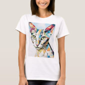 T-shirt Chat Oriental Cubiste (Devant)