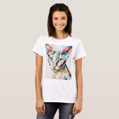 T-shirt Chat Oriental Cubiste (Devant entier)