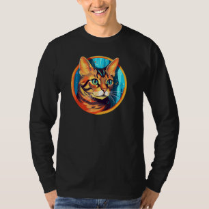 T-shirt Chat Oriental Shorthair Art coloré, Chats Amoureux