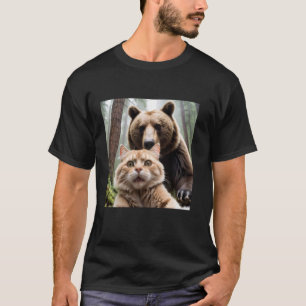 T-shirt Chat Ours Drôle La Dernière Selfie